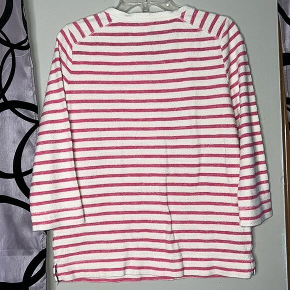 Jones, New York Sport striped three-quarter sleeve, top size medium - Picture 8 of 12
